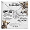 Forever Love Necklace 14K White Gold Finish | 1 | Personalized To My Granddaughter Necklace From Grandma Just Do You Best Laugh Love Live Wolf Granddaughter Birthday Christmas Customized Gift Box Message Card | teecentury