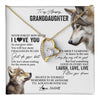 Forever Love Necklace 18K Yellow Gold Finish | 1 | Personalized To My Granddaughter Necklace From Grandma Just Do You Best Laugh Love Live Wolf Granddaughter Birthday Christmas Customized Gift Box Message Card | teecentury