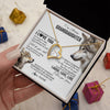 Forever Love Necklace 18K Yellow Gold Finish | 2 | Personalized To My Granddaughter Necklace From Grandma Just Do You Best Laugh Love Live Wolf Granddaughter Birthday Christmas Customized Gift Box Message Card | teecentury