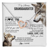 Interlocking Hearts Necklace Stainless Steel & Rose Gold Finish | 1 | Personalized To My Granddaughter Necklace From Grandma Just Do You Best Laugh Love Live Wolf Granddaughter Birthday Christmas Customized Gift Box Message Card | teecentury