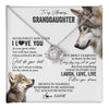 Love Knot Necklace 14K White Gold Finish | 1 | Personalized To My Granddaughter Necklace From Grandma Just Do You Best Laugh Love Live Wolf Granddaughter Birthday Christmas Customized Gift Box Message Card | teecentury