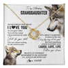Love Knot Necklace 18K Yellow Gold Finish | 1 | Personalized To My Granddaughter Necklace From Grandma Just Do You Best Laugh Love Live Wolf Granddaughter Birthday Christmas Customized Gift Box Message Card | teecentury