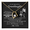 Forever Love Necklace 18K Yellow Gold Finish | 1 | Personalized To My Granddaughter Necklace From Grandma Mimi Whenever You Feel Overwhelmed Granddaughter Jewelry Birthday Christmas Customized Message Card | teecentury
