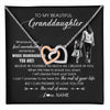 Interlocking Hearts Necklace Stainless Steel & Rose Gold Finish | 1 | Personalized To My Granddaughter Necklace From Grandma Mimi Whenever You Feel Overwhelmed Granddaughter Jewelry Birthday Christmas Customized Message Card | teecentury