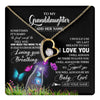 Forever Love Necklace 18K Yellow Gold Finish | 1 | Personalized To My Granddaughter Necklace From Grandma Nana Butterfly Sometimes Say I Love You Granddaughter Birthday Gifts Christmas Gift Box Message Card | teecentury.myshopify