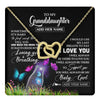 Interlocking Hearts Necklace 18K Yellow Gold Finish | 1 | Personalized To My Granddaughter Necklace From Grandma Nana Butterfly Sometimes Say I Love You Granddaughter Birthday Gifts Christmas Gift Box Message Card | teecentury.myshopify
