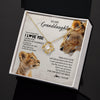 Love Knot Necklace 18K Yellow Gold Finish | 2 | Personalized To My Granddaughter Necklace From Grandma Nana Never Forget I Love You Lion Granddaughter Birthday Christmas Customized Message Card | teecentury