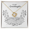 Love Knot Necklace 18K Yellow Gold Finish | Personalized To My Granddaughter Necklace From Grandma Nana Papa Not Even Time Floral Granddaughter Graduation Birthday Customized Message Card | teecentury