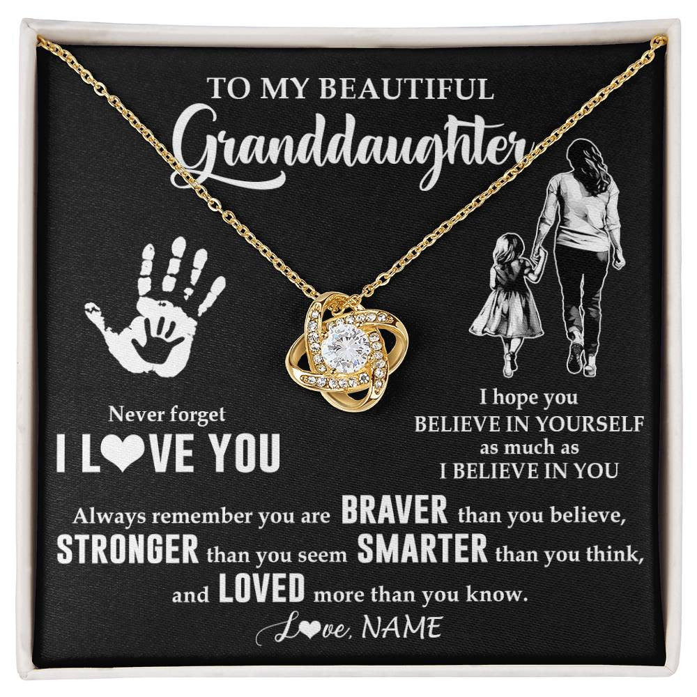 Granddaughter never forget that i love you necklace discount