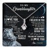 Alluring Beauty Necklace 14K White Gold Finish | 1 | Personalized To My Granddaughter Necklace From Grandma Never Forget I Love You White Tiger Granddaughter Birthday Christmas Customized Gift Box Message Card | teecentury