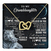 Interlocking Hearts Necklace 18K Yellow Gold Finish | 1 | Personalized To My Granddaughter Necklace From Grandma Never Forget I Love You White Tiger Granddaughter Birthday Christmas Customized Gift Box Message Card | teecentury