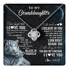 Love Knot Necklace 14K White Gold Finish | 1 | Personalized To My Granddaughter Necklace From Grandma Never Forget I Love You White Tiger Granddaughter Birthday Christmas Customized Gift Box Message Card | teecentury