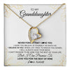 Forever Love Necklace 18K Yellow Gold Finish | 1 | Personalized To My Granddaughter Necklace From Grandma Never Forget That I Love You Granddaughter Birthday Christmas Customized Gift Box Message Card | teecentury
