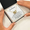 Interlocking Hearts Necklace 18K Yellow Gold Finish | 2 | Personalized To My Granddaughter Necklace From Grandma Never Forget That I Love You Granddaughter Birthday Christmas Customized Gift Box Message Card | teecentury