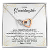 Interlocking Hearts Necklace | Personalized To My Granddaughter Necklace From Grandma Never Forget That I Love You Granddaughter Birthday Christmas Customized Gift Box Message Card | teecentury