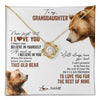 Love Knot Necklace 18K Yellow Gold Finish | 1 | Personalized To My Granddaughter Necklace From Grandma Papa Never Forget That I Love You Bear Granddaughter Birthday Christmas Customized Gift Box Message Card | teecentury