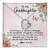 Forever Love Necklace 14K White Gold Finish | 1 | Personalized To My Granddaughter Necklace From Grandma Papa Watching You Grow Granddaughter Birthday Graduation Christmas Customized Gift Box Message Card | teecentury