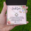 Love Knot Necklace 14K White Gold Finish | 2 | Personalized To My Granddaughter Necklace From Grandma Papa Watching You Grow Granddaughter Birthday Graduation Christmas Customized Gift Box Message Card | teecentury