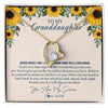 Forever Love Necklace 18K Yellow Gold Finish | Personalized To My Granddaughter Necklace From Grandma Sunflower You Are My Sunshine Granddaughter Jewelry Graduation Birthday Customized Gift Box Message Card | teecentury