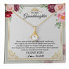 Alluring Beauty Necklace 18K Yellow Gold Finish | 1 | Personalized To My Granddaughter Necklace From Grandma There Was A Little Girl Granddaughter Birthday Graduation Christmas Customized Gift Box Message Card | teecentury