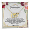 Interlocking Hearts Necklace 18K Yellow Gold Finish | 1 | Personalized To My Granddaughter Necklace From Grandma There Was A Little Girl Granddaughter Birthday Graduation Christmas Customized Gift Box Message Card | teecentury