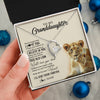 Forever Love Necklace 14K White Gold Finish | 2 | Personalized To My Granddaughter Necklace From Grandma This Old Lion Never Forget I Love You Jewelry Birthday Christmas Customized Gift Box Message Card | teecentury