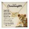 Interlocking Hearts Necklace 18K Yellow Gold Finish | 1 | Personalized To My Granddaughter Necklace From Grandma This Old Lion Never Forget I Love You Jewelry Birthday Christmas Customized Gift Box Message Card | teecentury