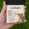 Love Knot Necklace 14K White Gold Finish | 2 | Personalized To My Granddaughter Necklace From Grandma This Old Lion Never Forget I Love You Jewelry Birthday Christmas Customized Gift Box Message Card | teecentury