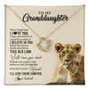 Love Knot Necklace 18K Yellow Gold Finish | 1 | Personalized To My Granddaughter Necklace From Grandma This Old Lion Never Forget I Love You Jewelry Birthday Christmas Customized Gift Box Message Card | teecentury