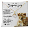 Alluring Beauty Necklace 18K Yellow Gold Finish | 1 | Personalized To My Granddaughter Necklace From Grandma Whenever You Fell Overwhelmed Lion Granddaughter Birthday Christmas Customized Gift Box Message Card | teecentury