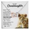 Interlocking Hearts Necklace Stainless Steel & Rose Gold Finish | 1 | Personalized To My Granddaughter Necklace From Grandma Whenever You Fell Overwhelmed Lion Granddaughter Birthday Christmas Customized Gift Box Message Card | teecentury