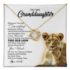 Love Knot Necklace 18K Yellow Gold Finish | 1 | Personalized To My Granddaughter Necklace From Grandma Whenever You Fell Overwhelmed Lion Granddaughter Birthday Christmas Customized Gift Box Message Card | teecentury