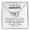 Interlocking Hearts Necklace | Personalized To My Granddaughter Necklace From Grandma You Are Forever Beautiful Granddaughter Birthday Graduation Christmas Customized Gift Box Message Card | teecentury