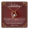 Forever Love Necklace 18K Yellow Gold Finish | 1 | Personalized To My Granddaughter Necklace From Grandma You'Ll Always Be My Baby Girl Granddaughter Birthday Christmas Customized Gift Box Message Card | teecentury