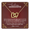 Interlocking Hearts Necklace 18K Yellow Gold Finish | 1 | Personalized To My Granddaughter Necklace From Grandma You'Ll Always Be My Baby Girl Granddaughter Birthday Christmas Customized Gift Box Message Card | teecentury