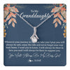 Alluring Beauty Necklace 14K White Gold Finish | 1 | Personalized To My Granddaughter Necklace From Grandma You Will Always Be My Baby Granddaughter Jewelry Birthday Christmas Customized Gift Box Message Card | teecentury
