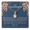 Alluring Beauty Necklace 18K Yellow Gold Finish | 1 | Personalized To My Granddaughter Necklace From Grandma You Will Always Be My Baby Granddaughter Jewelry Birthday Christmas Customized Gift Box Message Card | teecentury