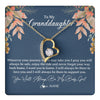 Forever Love Necklace 18K Yellow Gold Finish | 1 | Personalized To My Granddaughter Necklace From Grandma You Will Always Be My Baby Granddaughter Jewelry Birthday Christmas Customized Gift Box Message Card | teecentury