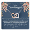Interlocking Hearts Necklace Stainless Steel & Rose Gold Finish | 1 | Personalized To My Granddaughter Necklace From Grandma You Will Always Be My Baby Granddaughter Jewelry Birthday Christmas Customized Gift Box Message Card | teecentury