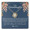 Love Knot Necklace 18K Yellow Gold Finish | 1 | Personalized To My Granddaughter Necklace From Grandma You Will Always Be My Baby Granddaughter Jewelry Birthday Christmas Customized Gift Box Message Card | teecentury