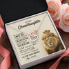 Interlocking Hearts Necklace Stainless Steel & Rose Gold Finish | 2 | Personalized To My Granddaughter Necklace From Grandpa Papa This Old Lion Never Forget I Love You Jewelry Birthday Christmas Customized Gift Box Message Card | teecentury