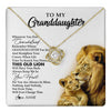 Love Knot Necklace 18K Yellow Gold Finish | 1 | Personalized To My Granddaughter Necklace From Grandpa Whenever You Fell Overwhelmed Lion Granddaughter Birthday Christmas Customized Gift Box Message Card | teecentury