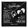 Forever Love Necklace 14K White Gold Finish | 1 | Personalized To My Granddaughter Necklace From Grandpa Wherever Your Journey Granddaughter Birthday Gifts Graduation Christmas Customized Gift Box Message Card | teecentury