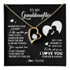 Forever Love Necklace 18K Yellow Gold Finish | 1 | Personalized To My Granddaughter Necklace From Grandpa Wherever Your Journey Granddaughter Birthday Gifts Graduation Christmas Customized Gift Box Message Card | teecentury