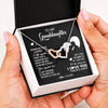 Interlocking Hearts Necklace Stainless Steel & Rose Gold Finish | 2 | Personalized To My Granddaughter Necklace From Grandpa Wherever Your Journey Granddaughter Birthday Gifts Graduation Christmas Customized Gift Box Message Card | teecentury