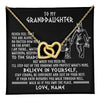 Interlocking Hearts Necklace 18K Yellow Gold Finish | 1 | Personalized To My Granddaughter Necklace Viking Never Feel You Are Alone Scandinavian Runes Viking Birthday Christmas Customized Gift Box Message Card | teecentury