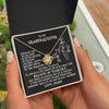 Love Knot Necklace 18K Yellow Gold Finish | 2 | Personalized To My Granddaughter Necklace Viking Never Feel You Are Alone Scandinavian Runes Viking Birthday Christmas Customized Gift Box Message Card | teecentury
