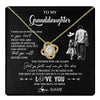 Love Knot Necklace 18K Yellow Gold Finish | 1 | Personalized To My Granddaughter Necklace You Will Never Lose From Grandpa Papa Granddaughter Birthday Gifts Graduation Christmas Gift Box Message Card | teecentury