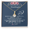 Alluring Beauty Necklace 18K Yellow Gold Finish | Personalized To My Granddaughter Necklace from Grandma Nana Papa Believe In Yourself Granddaughter Graduation Birthday Customized Message Card | teecentury
