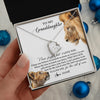 Forever Love Necklace 14K White Gold Finish | 2 | Personalized To My Granddaughter Necklace from Grandpa Papa Never Forget I Love You Lion Jewelry Granddaughter Birthday Christmas Customized Message Card | teecentury